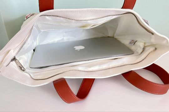 Embroidered Tote Bag, Large Capacity Canvas Shoulder Bag