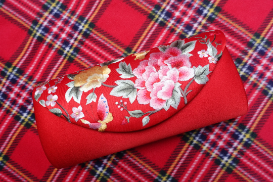 Silk Embroidered Clutch Bag Women's Evening Bag For Wedding Clutch Bag Pouch Bag For Women