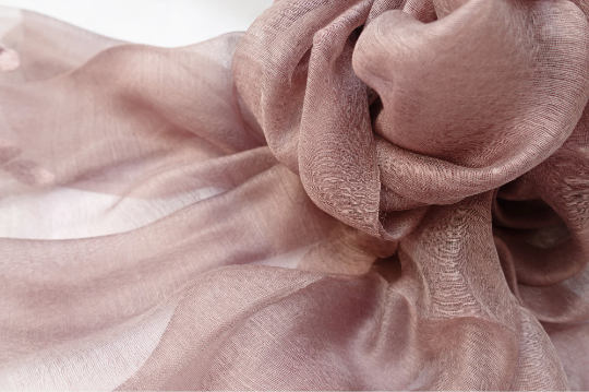 Floral Embroidered Silk Scarf