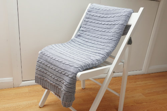 Cosy Cable Knit Cotton Throw Blanket in 10 Colours