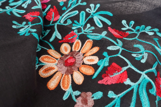 Embroidered Scarf, Embroidery Shawl Wrap For Women