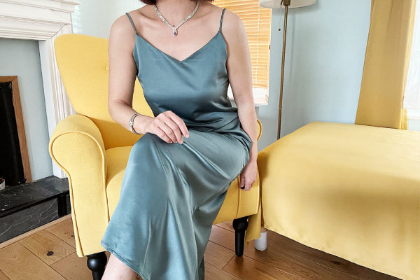Elegant V-Neck Slip Dress Long- Loose Bridesmaid Dress, Fashion Favourites, Wedding Gift