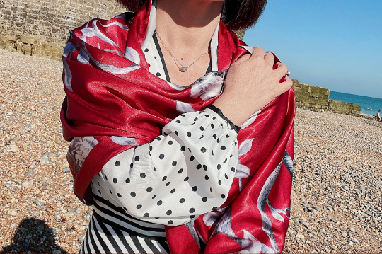 Pure Silk Wrap Shawl For Women, Print Silk Shawl Wrap, Wedding Shawl, Bridal Shawl Wrap, Bridesmaid Shawl