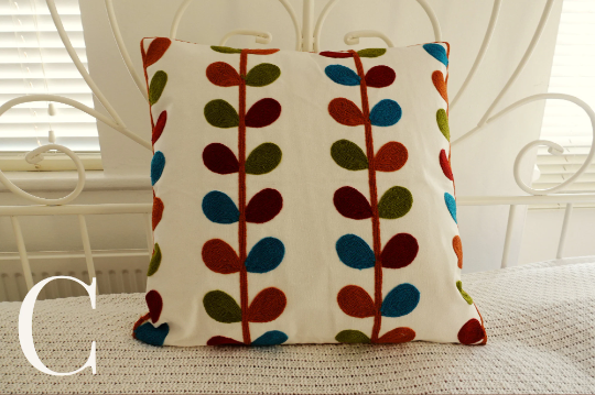 Pure Cotton Embroidered Cushion Covers, Throw Pillow Covers, Pillow Cases, Home Decor 17*17 in x2