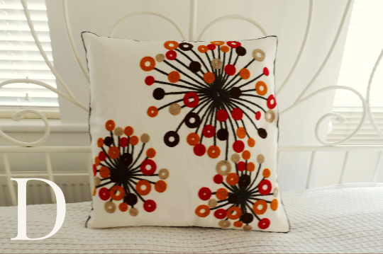 2 Pure Cotton Embroidered Cushion Covers, Throw Pillow Covers, Pillow Cases, Home Decor 17*17 in